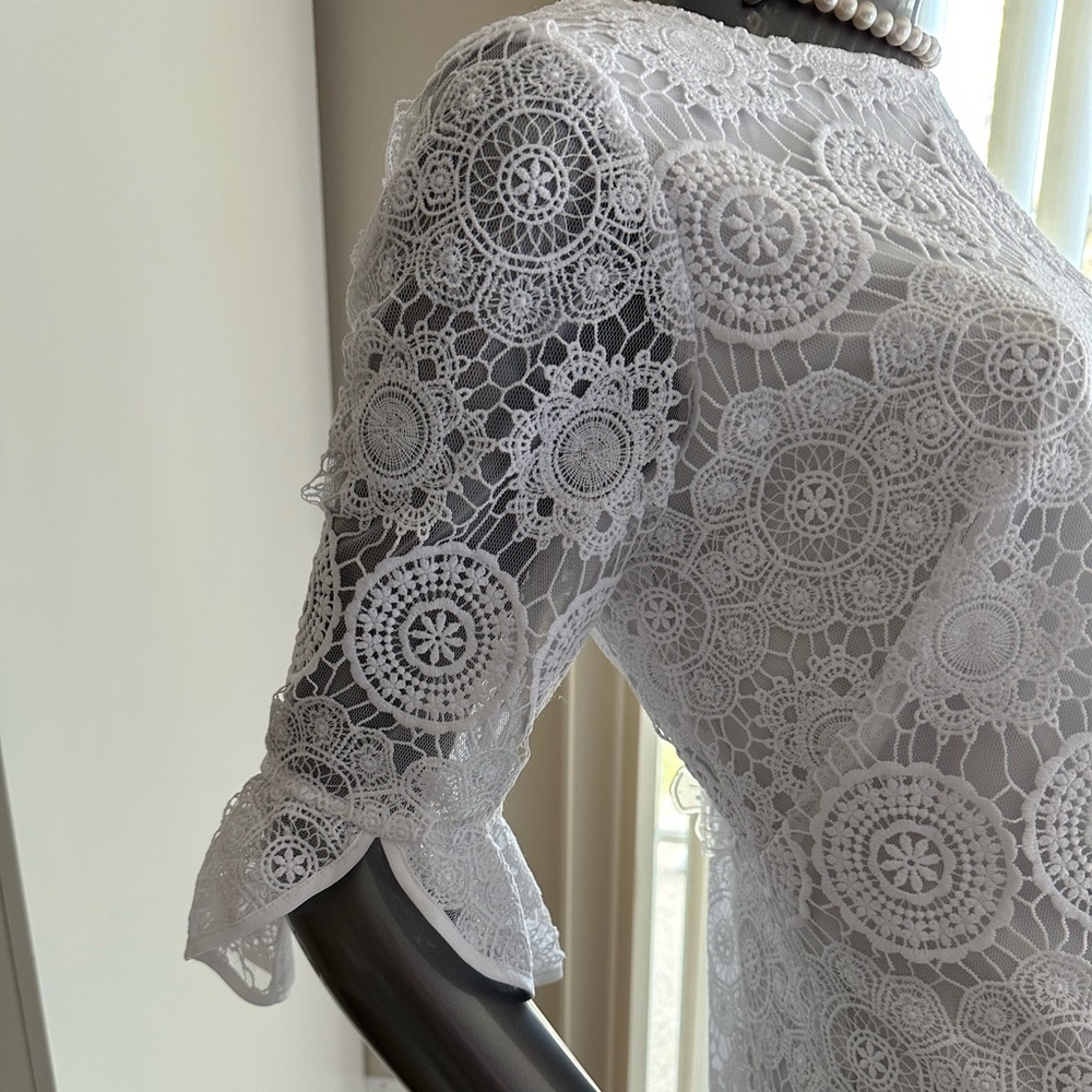 White Lace Adrianna Papell dress